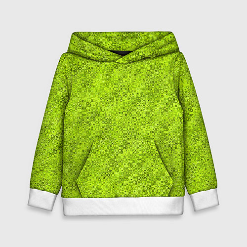 Детская толстовка Салатовый текстурированный / 3D-Белый – фото 1