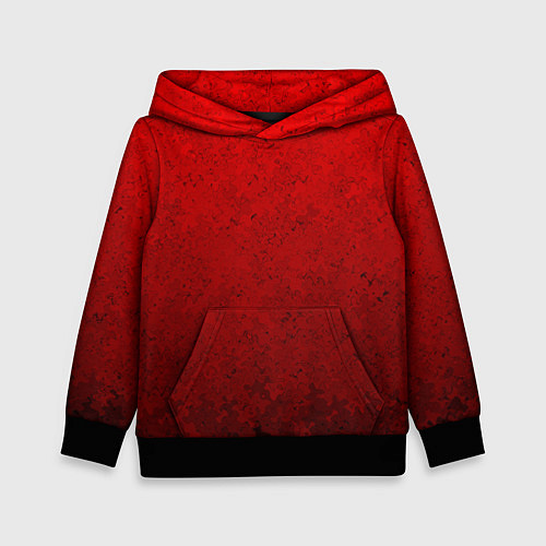 Детская толстовка Градиент красный текстурированный в тёмный / 3D-Черный – фото 1