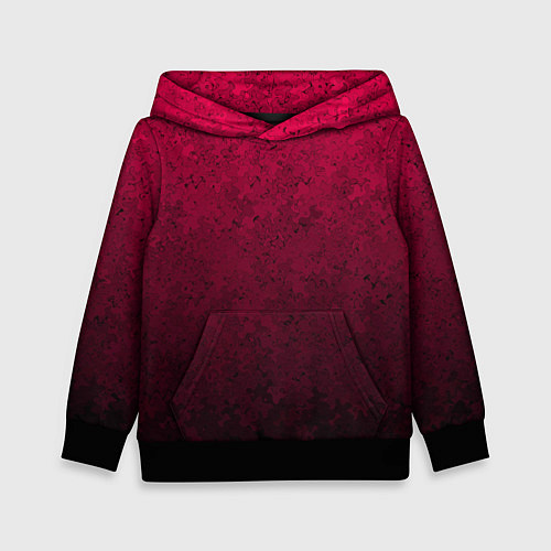 Детская толстовка Текстурный тёмно-розовый градиент / 3D-Черный – фото 1