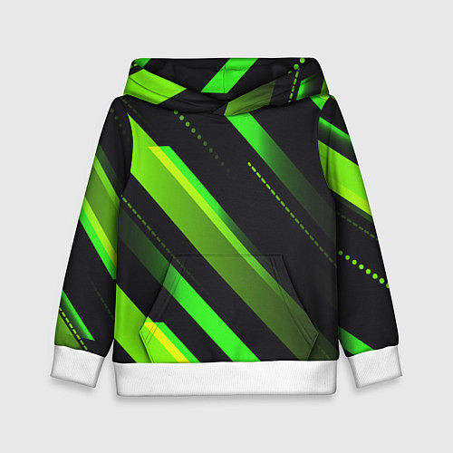 Детская толстовка Color black green / 3D-Белый – фото 1