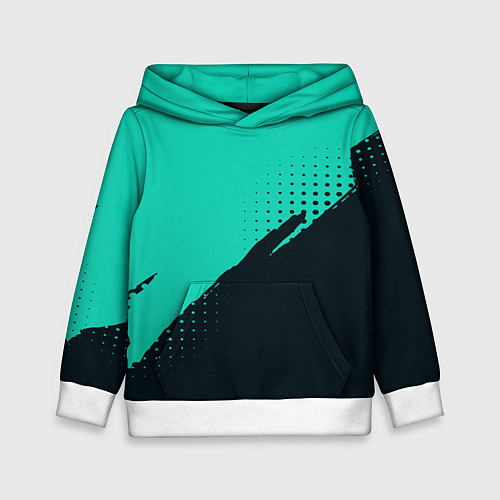 Детская толстовка Color black light blue / 3D-Белый – фото 1
