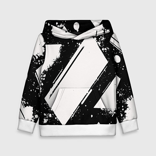 Детская толстовка Color black white / 3D-Белый – фото 1