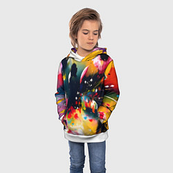 Толстовка-худи детская Глубокая абстракция, цвет: 3D-белый — фото 2