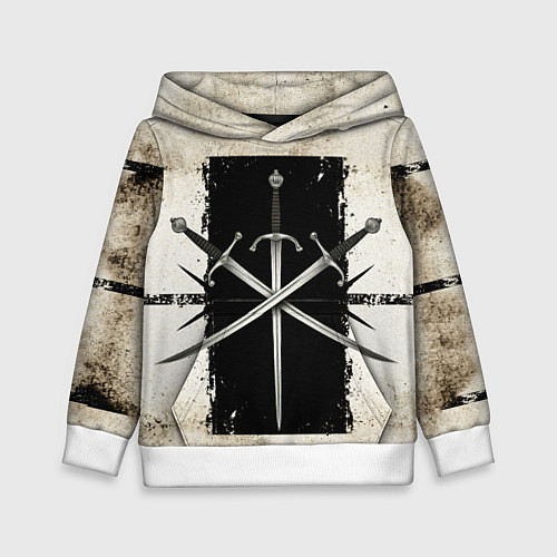 Детская толстовка Тяжёлое клинковое оружие для фехтования / 3D-Белый – фото 1