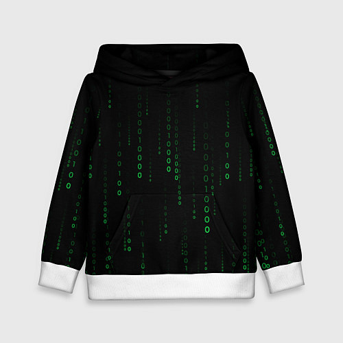 Детская толстовка Color black green / 3D-Белый – фото 1
