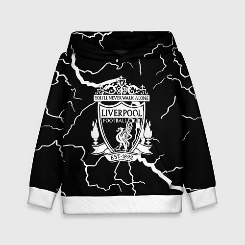 Детская толстовка Liverpool storm black / 3D-Белый – фото 1