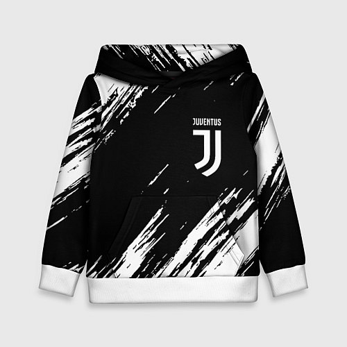 Детская толстовка Juventus штрихи красок / 3D-Белый – фото 1