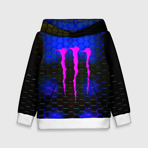 Детская толстовка Monster energy неоновая броня / 3D-Белый – фото 1