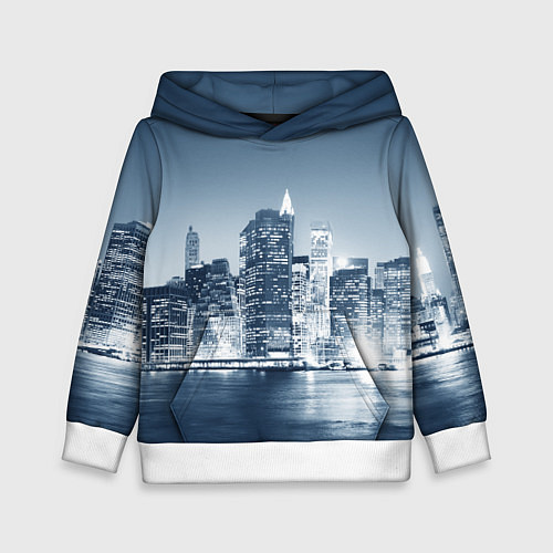 Детская толстовка New York город / 3D-Белый – фото 1