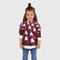 Толстовка-худи детская Рассказ служанки паттерн, цвет: 3D-белый — фото 2