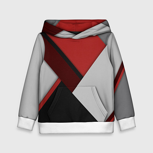 Детская толстовка Color black red grey / 3D-Белый – фото 1