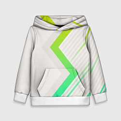 Детская толстовка Color white line green