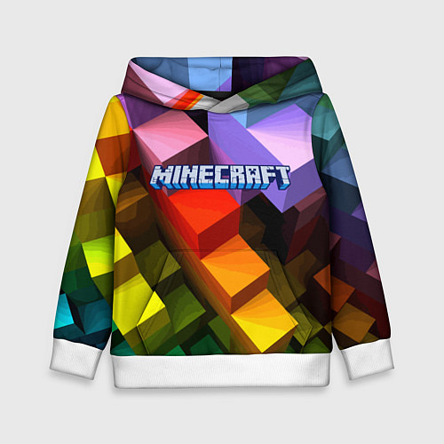 Детская толстовка Minecraft - pattern / 3D-Белый – фото 1