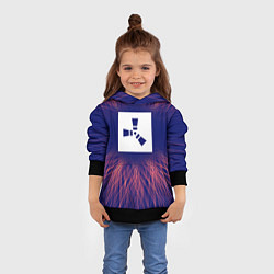 Толстовка-худи детская Rust red energy, цвет: 3D-черный — фото 2