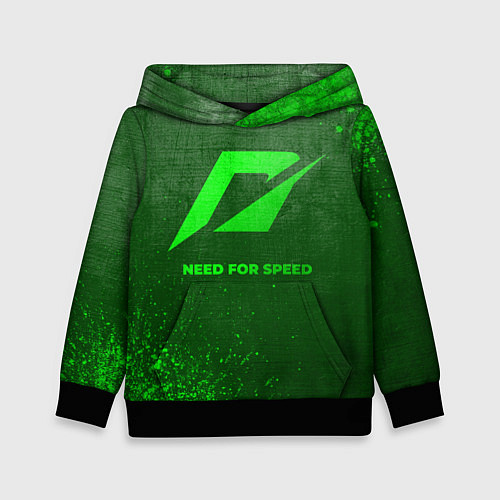 Детская толстовка Need for Speed - green gradient / 3D-Черный – фото 1