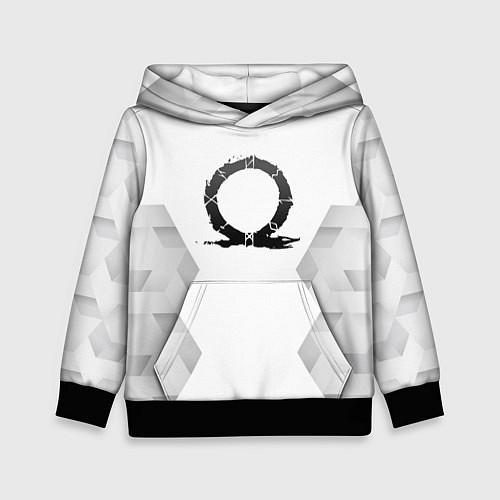 Детская толстовка God of War white poly / 3D-Черный – фото 1