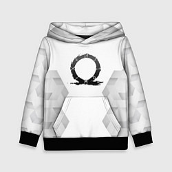 Толстовка-худи детская God of War white poly, цвет: 3D-черный