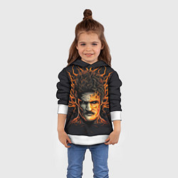 Толстовка-худи детская The last of us - зараженный Джоел, цвет: 3D-белый — фото 2