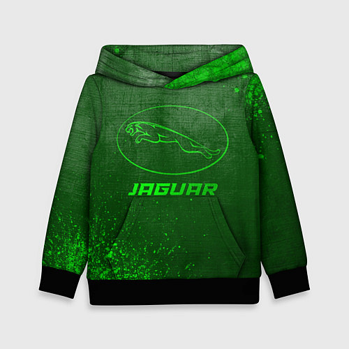 Детская толстовка Jaguar - green gradient / 3D-Черный – фото 1