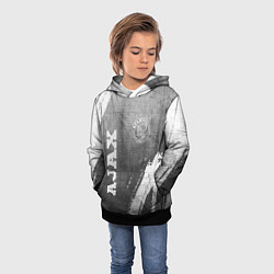 Толстовка-худи детская Ajax - grey gradient вертикально, цвет: 3D-черный — фото 2