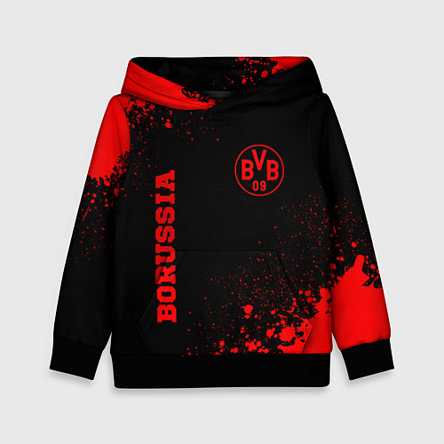 Детская толстовка Borussia - red gradient вертикально / 3D-Черный – фото 1