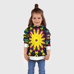Толстовка-худи детская Звездный калейдоскоп, цвет: 3D-белый — фото 2