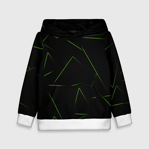 Детская толстовка Color green line / 3D-Белый – фото 1