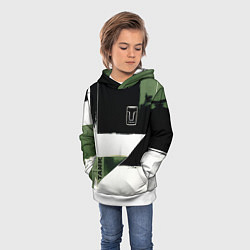 Толстовка-худи детская Tank логотип машины, цвет: 3D-белый — фото 2