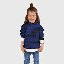 Толстовка-худи детская Color blue square, цвет: 3D-белый — фото 2