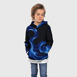 Толстовка-худи детская Color blue smoke, цвет: 3D-белый — фото 2