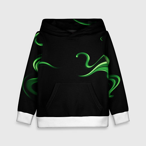 Детская толстовка The color is light green abstraction / 3D-Белый – фото 1