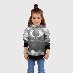 Толстовка-худи детская SsangYong - grey gradient, цвет: 3D-черный — фото 2