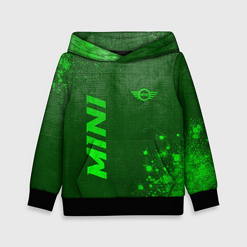 Детская толстовка Mini - green gradient вертикально / 3D-Черный – фото 1