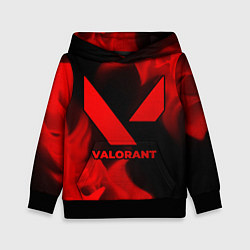 Толстовка-худи детская Valorant - red gradient, цвет: 3D-черный