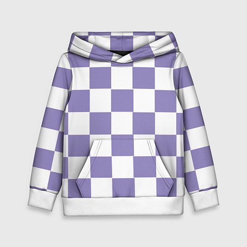 Детская толстовка Квадраты фиолетовые / 3D-Белый – фото 1