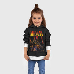 Толстовка-худи детская Nirvana unplugget, цвет: 3D-белый — фото 2