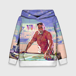 Толстовка-худи детская GTA 6 Брайан Хедер, цвет: 3D-белый