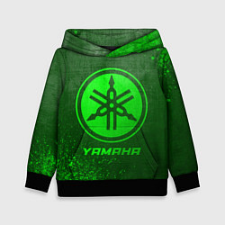 Толстовка-худи детская Yamaha - green gradient, цвет: 3D-черный
