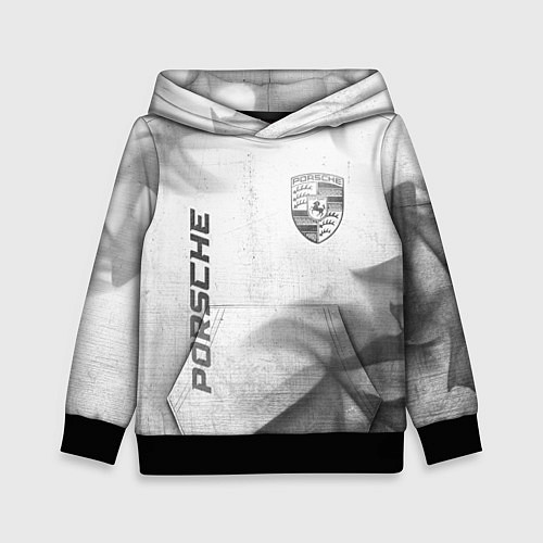 Детская толстовка Porsche - white gradient вертикально / 3D-Черный – фото 1