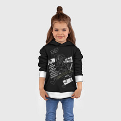 Толстовка-худи детская Классная аниме девочка, цвет: 3D-белый — фото 2