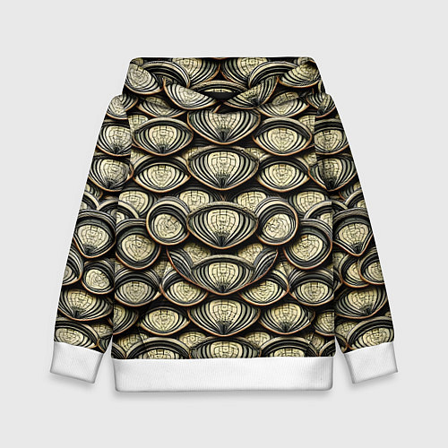 Детская толстовка Объемный египетский паттерн / 3D-Белый – фото 1