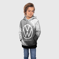 Толстовка-худи детская Volkswagen - grey gradient, цвет: 3D-черный — фото 2