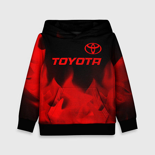 Детская толстовка Toyota - red gradient посередине / 3D-Черный – фото 1