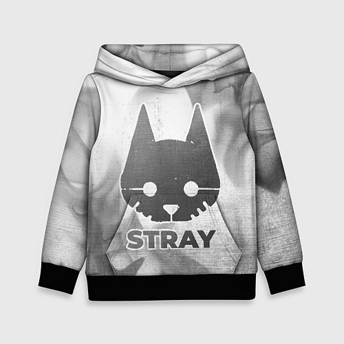 Детская толстовка Stray - white gradient / 3D-Черный – фото 1