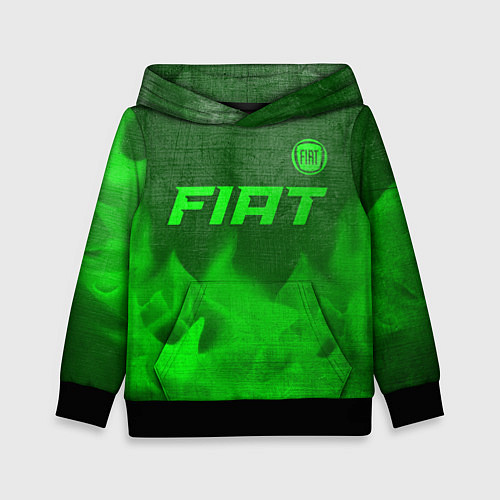 Детская толстовка Fiat - green gradient посередине / 3D-Черный – фото 1