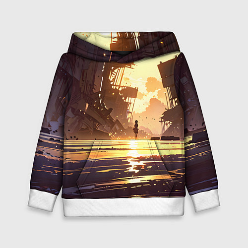 Детская толстовка Аниме под солнцем / 3D-Белый – фото 1