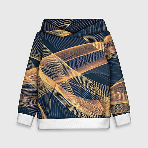 Детская толстовка Световые волны / 3D-Белый – фото 1