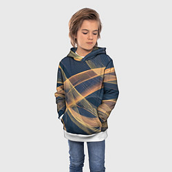 Толстовка-худи детская Световые волны, цвет: 3D-белый — фото 2
