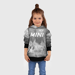 Толстовка-худи детская Mini - grey gradient посередине, цвет: 3D-черный — фото 2