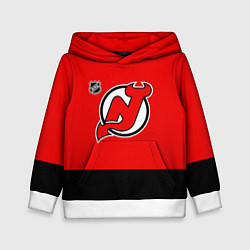 Толстовка-худи детская Нью Джерси Девилз хоккей, цвет: 3D-белый